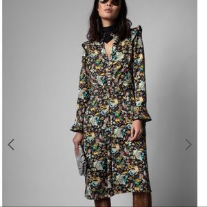 Zadig & Voltaire Multicolor Floral Midi Dress